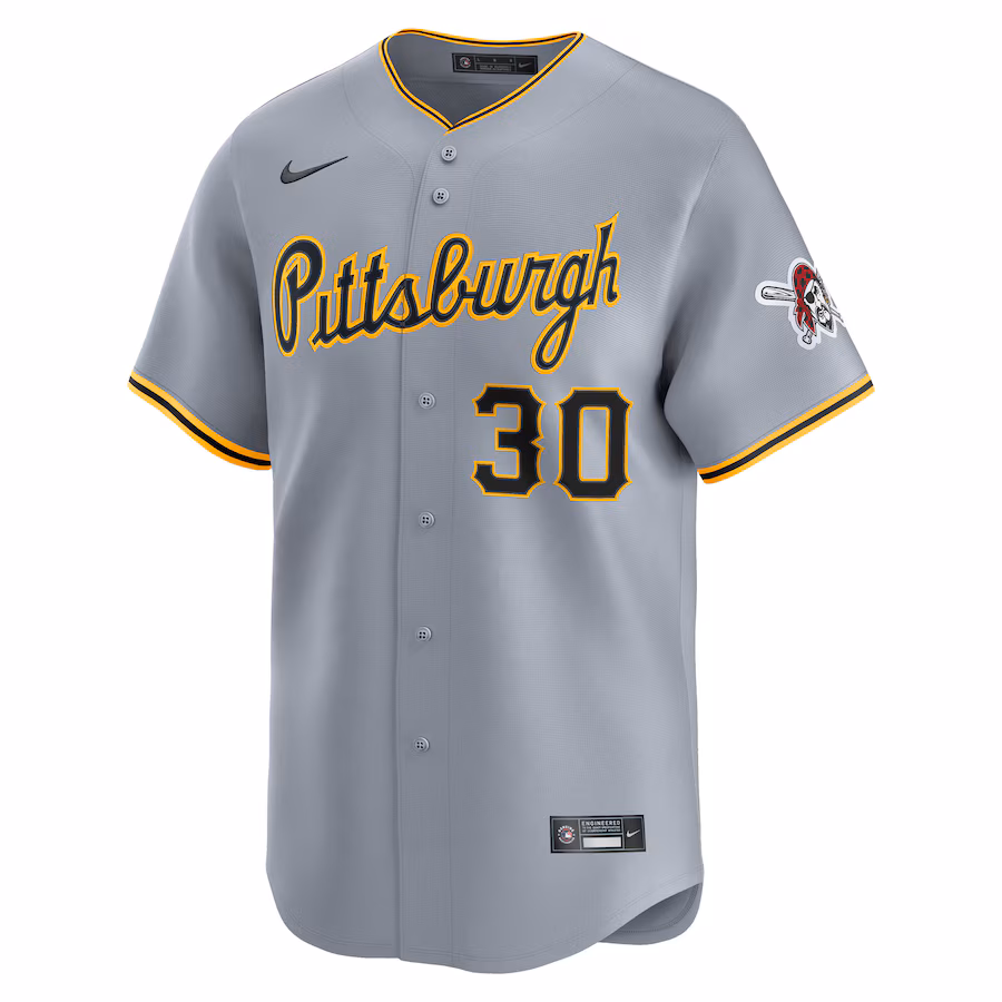 Men's Pittsburgh Pirates Paul Skenes Nike Gray Road Limited Player Jersey