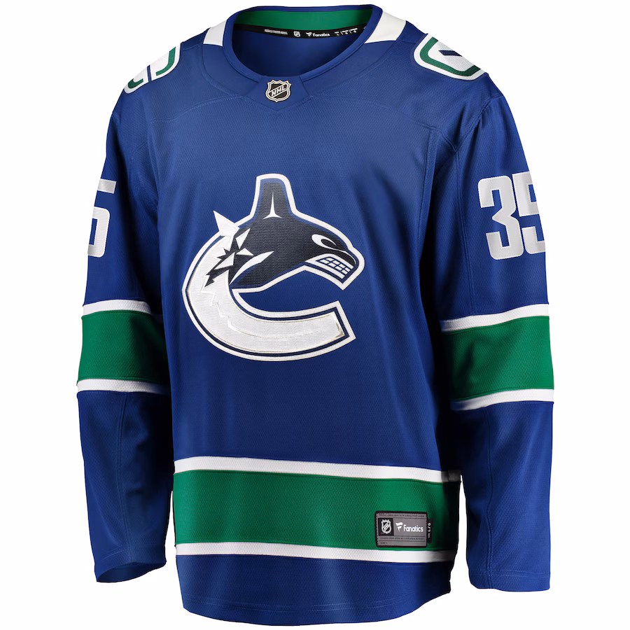 Men's Vancouver Canucks Thatcher Demko Fanatics Blue Home Breakaway - Player Jersey