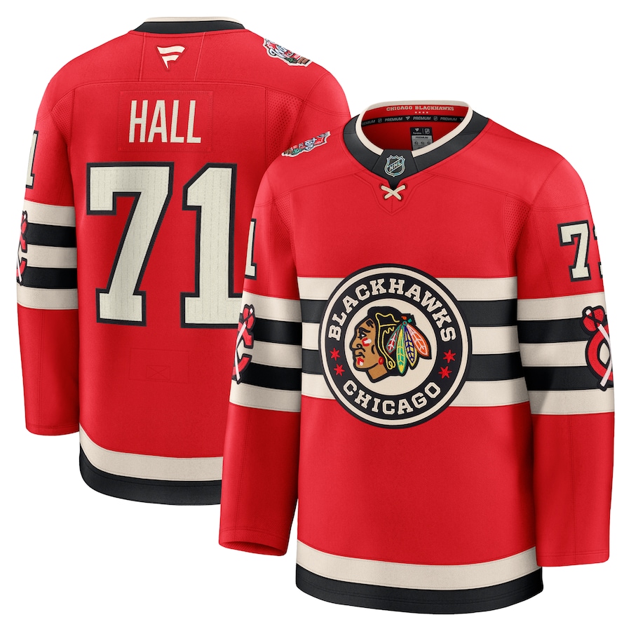 Taylor Hall Chicago Blackhawks Fanatics 2025 NHL Winter Classic Premium Player Jersey - Red