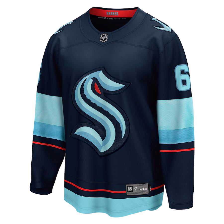 Adam Larsson Seattle Kraken Fanatics Home Breakaway Player Jersey - Deep Sea Blue