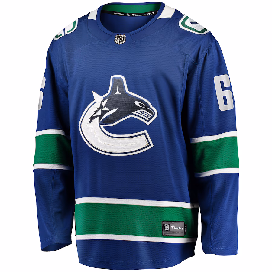 Men's Vancouver Canucks Brock Boeser Fanatics Blue Home - Breakaway Player Jersey