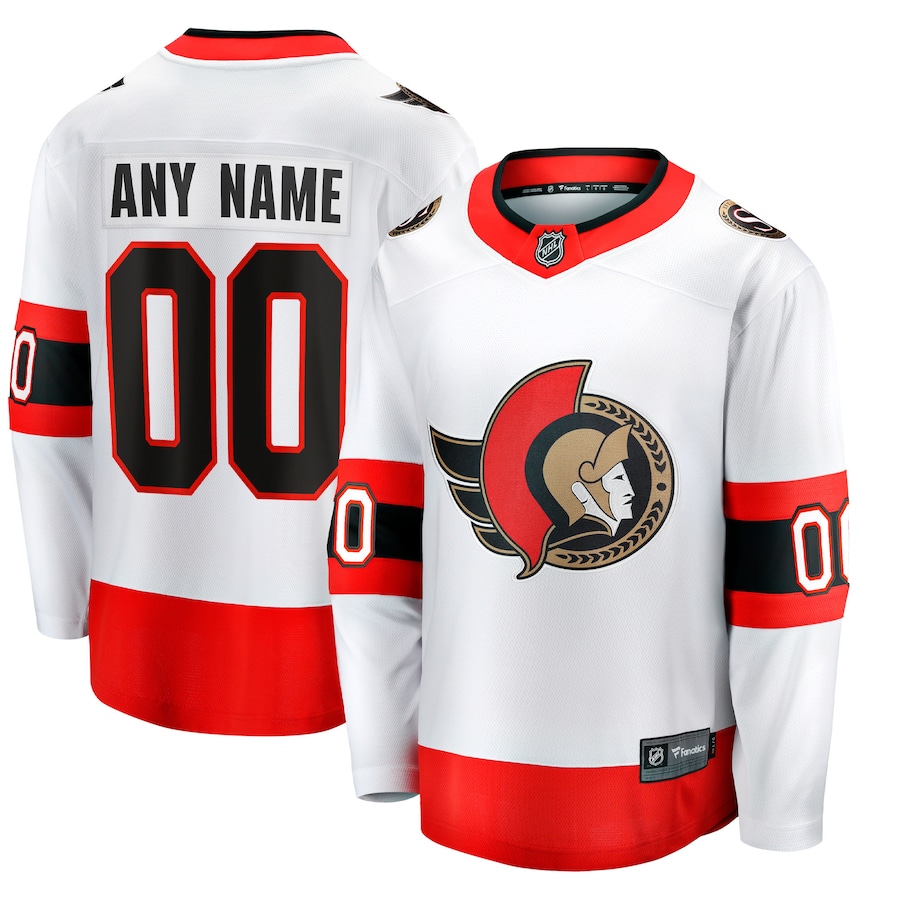 Men's Ottawa Senators Fanatics White Away - Custom Premier Breakaway Jersey
