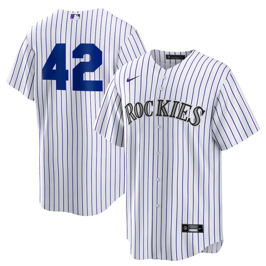 Colorado Rockies Nike Home 2025 Jackie Robinson Day Replica Jersey - White