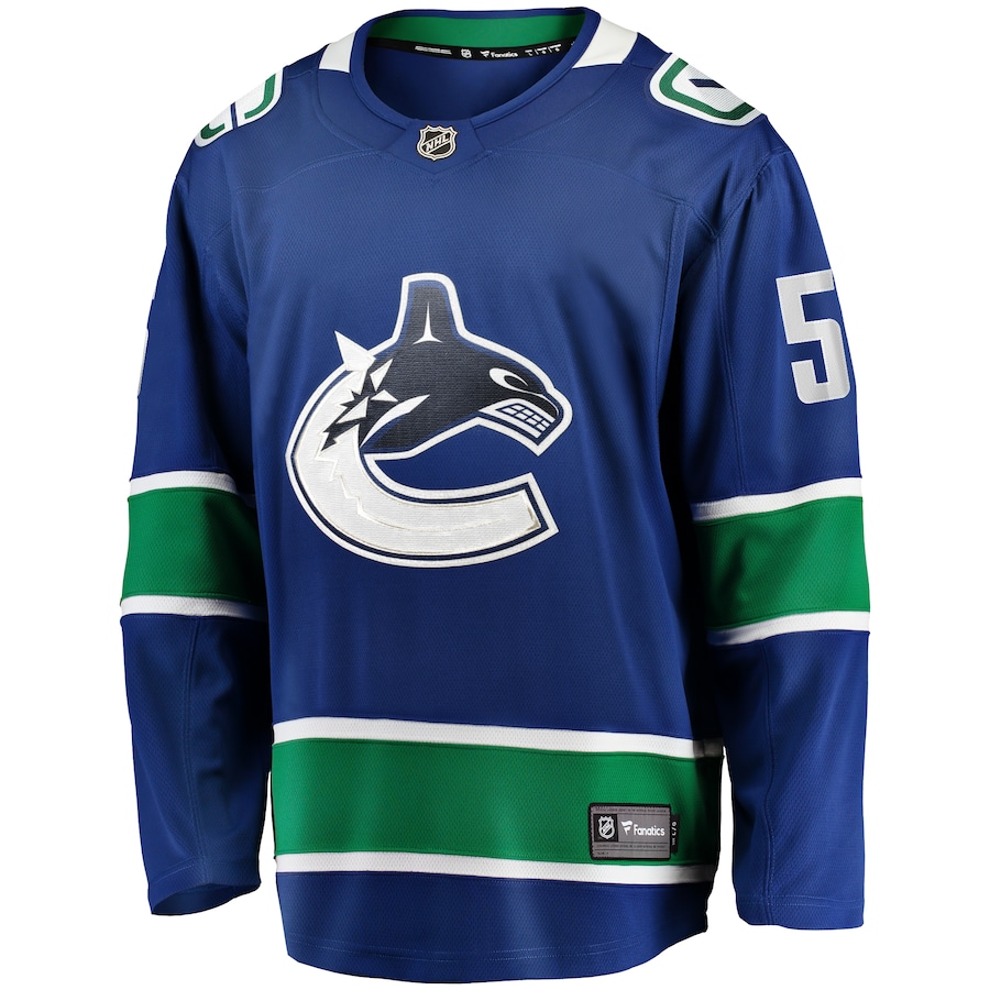 Tucker Poolman Vancouver Canucks Fanatics Home Premier Breakaway Player Jersey - Blue