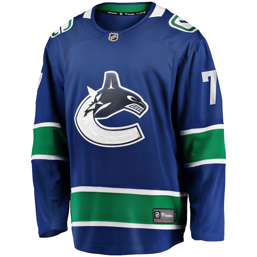 Carson Soucy Vancouver Canucks Fanatics Home Premier Breakaway Player Jersey - Blue