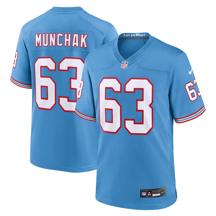 Mike Munchak Tennessee Titans Nike Retired Player Alternate Game Jersey - Light Blue