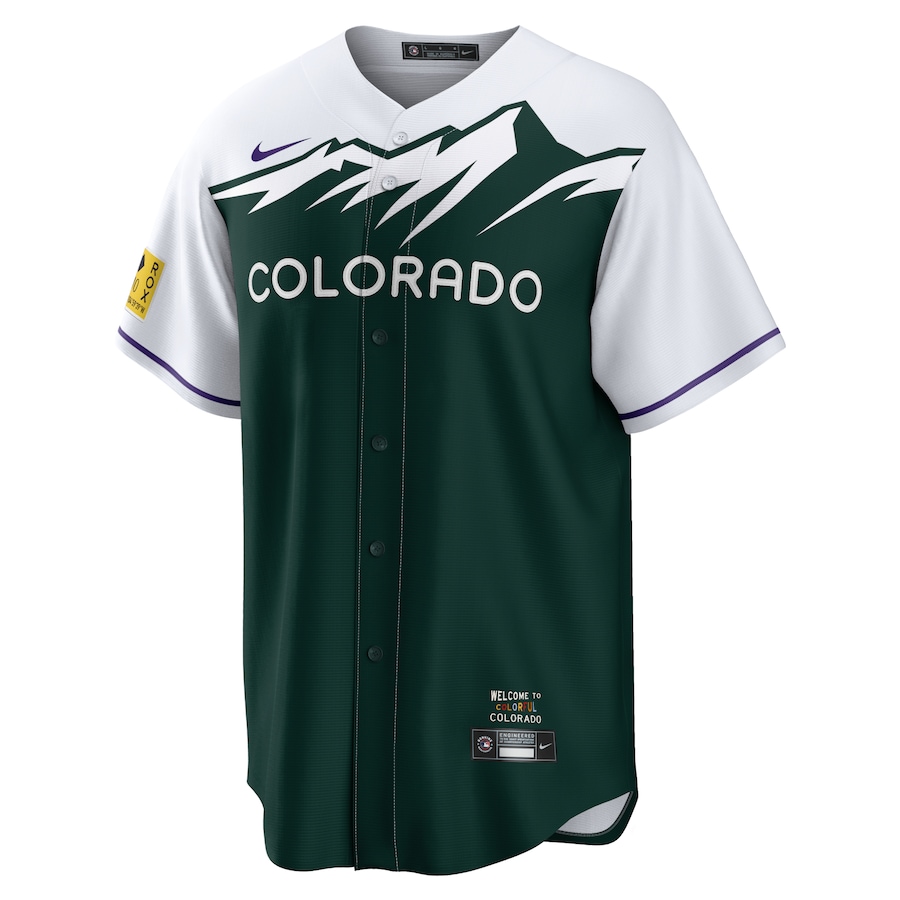 Kris Bryant Colorado Rockies Nike 2022 City Connect Replica Player Jersey - White/Forest Green